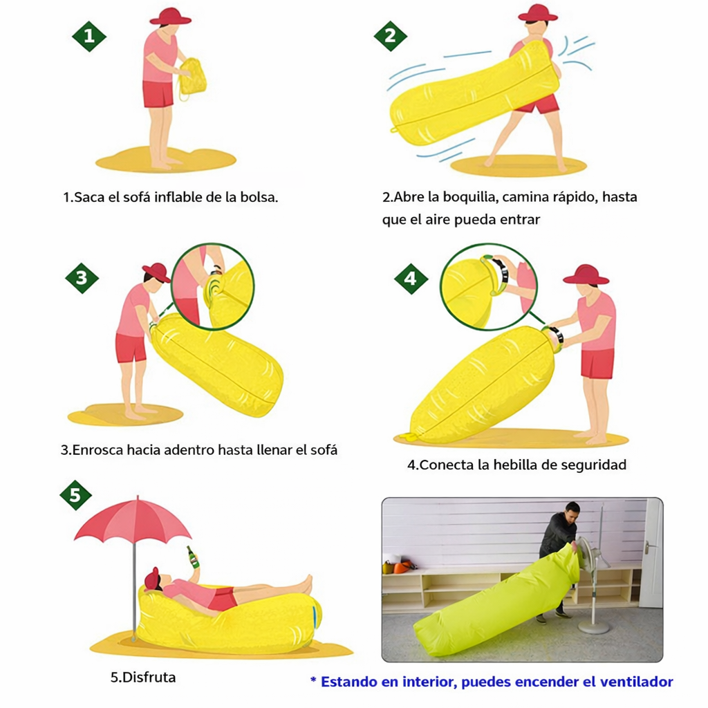 Sillón Inflable Amarillo